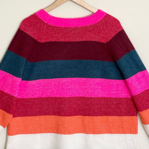 NEW Lane Bryant Stripe Multicolor Crew-Neck Sweater Women’s size 18/20 - Picture 8 of 12